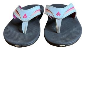REEF Women’s Pink and White Flip Flop Thong Sandals, size 9 Comfy Beach Shoes